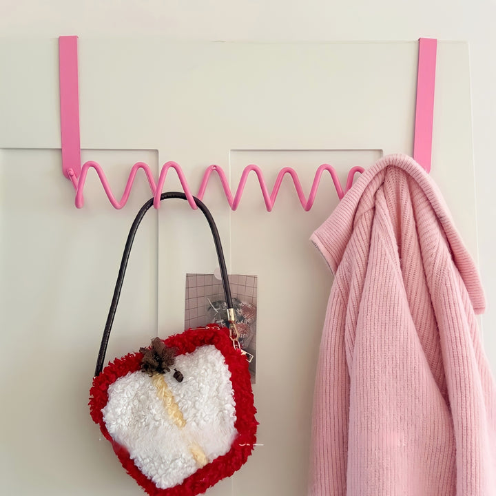 Wave Wall Door Hook Pink