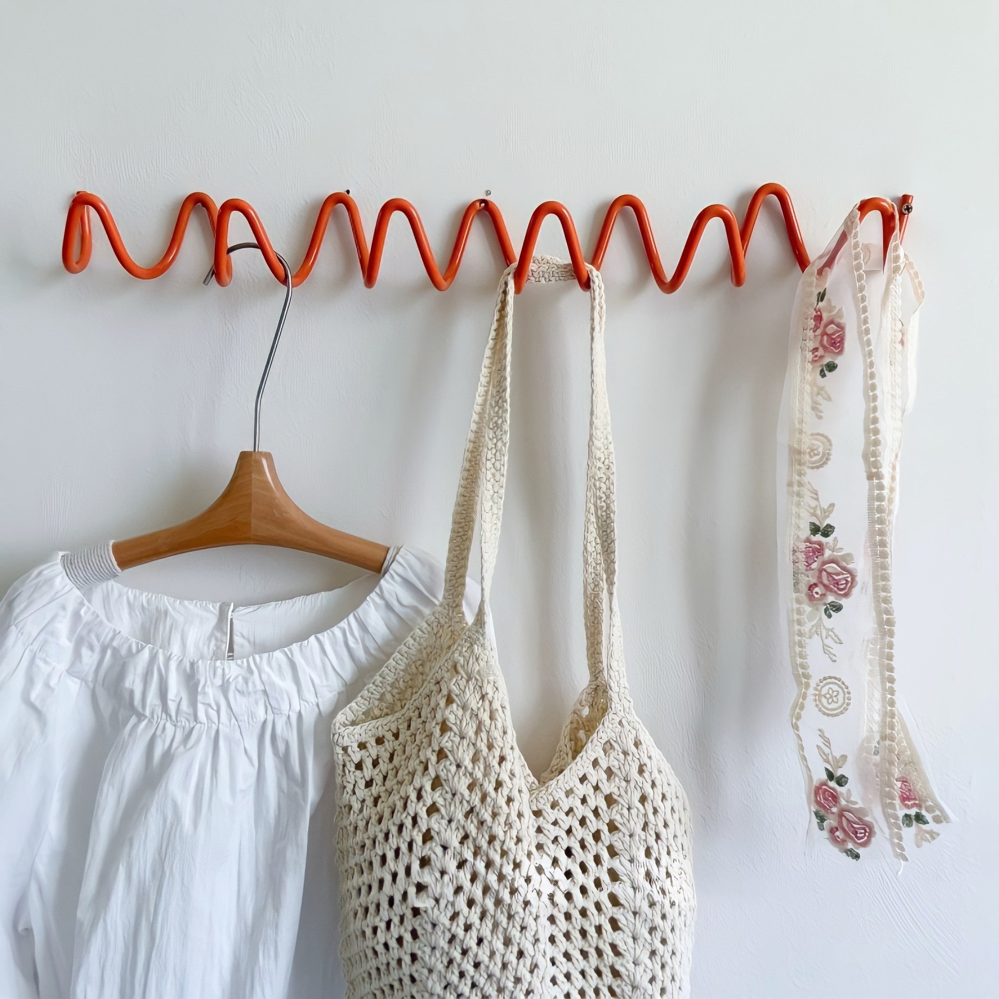 Wave Wall Hook Orange