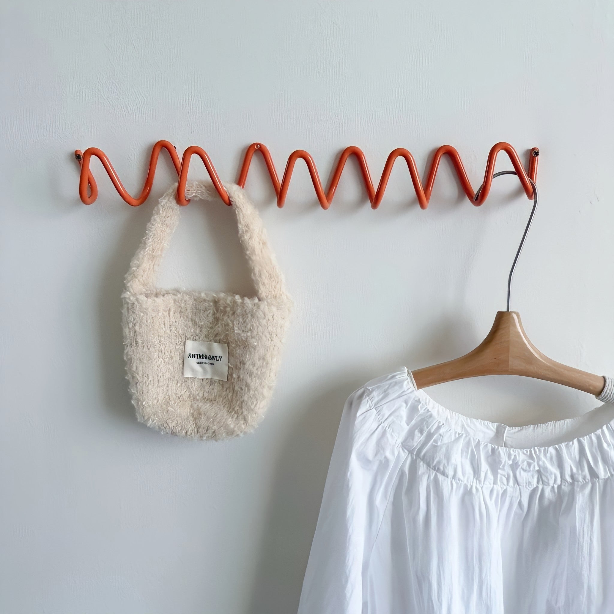 Wave Wall Hook Orange