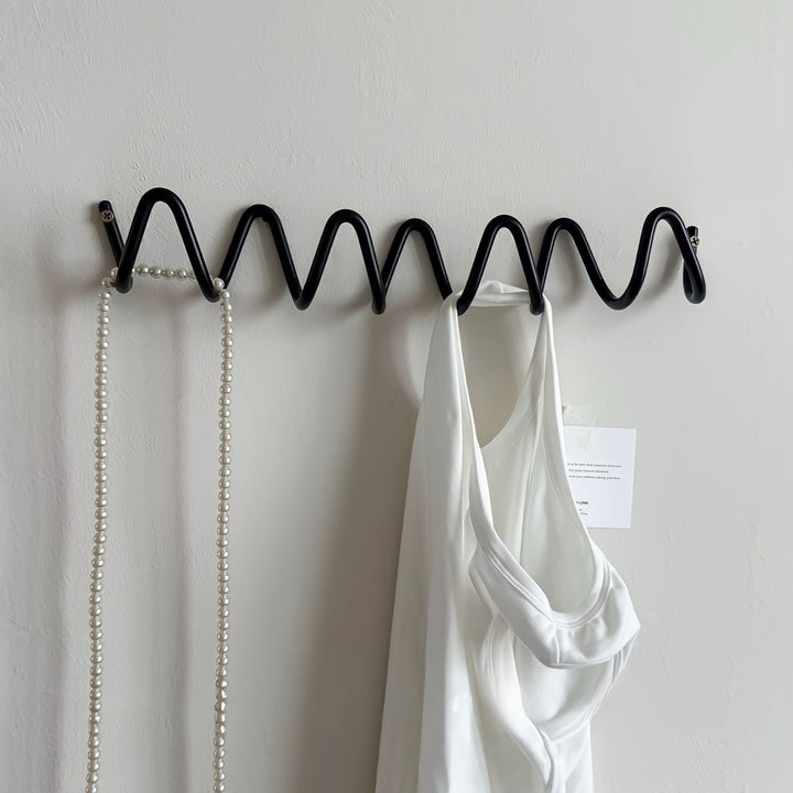 Wave Wall Hook Black