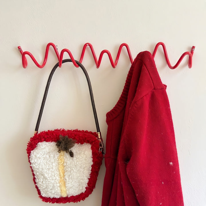 Wave Wall Hook Red