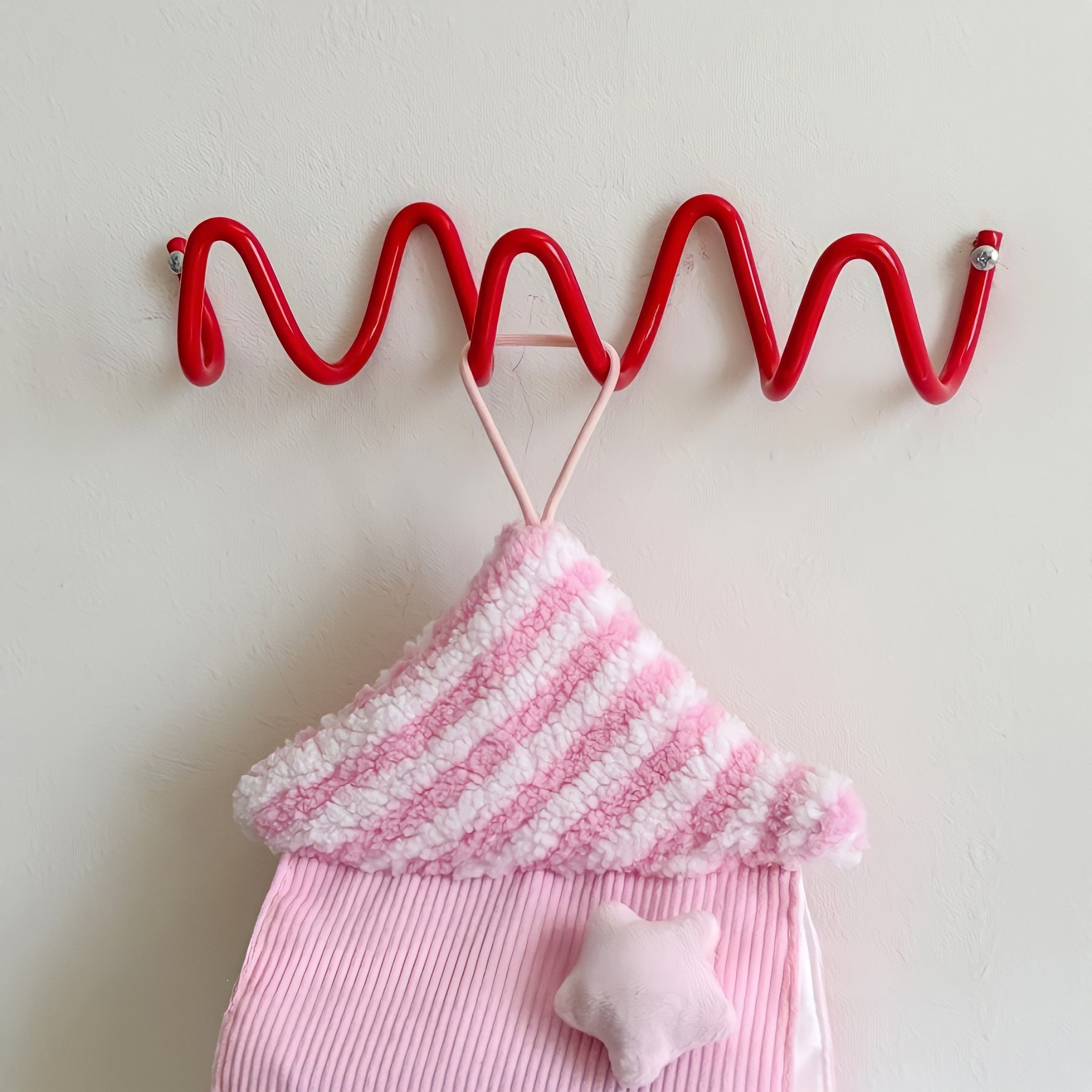 Wave Wall Hook Red
