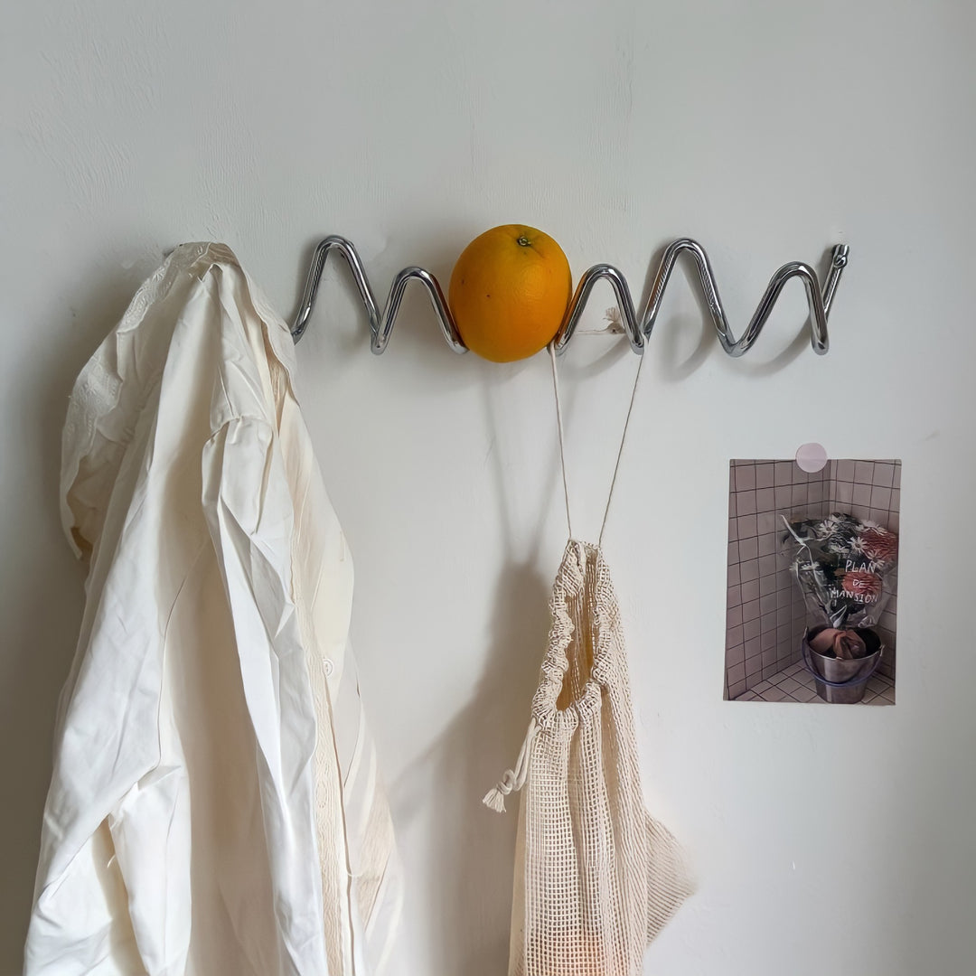 Wave Wall Hook Silver