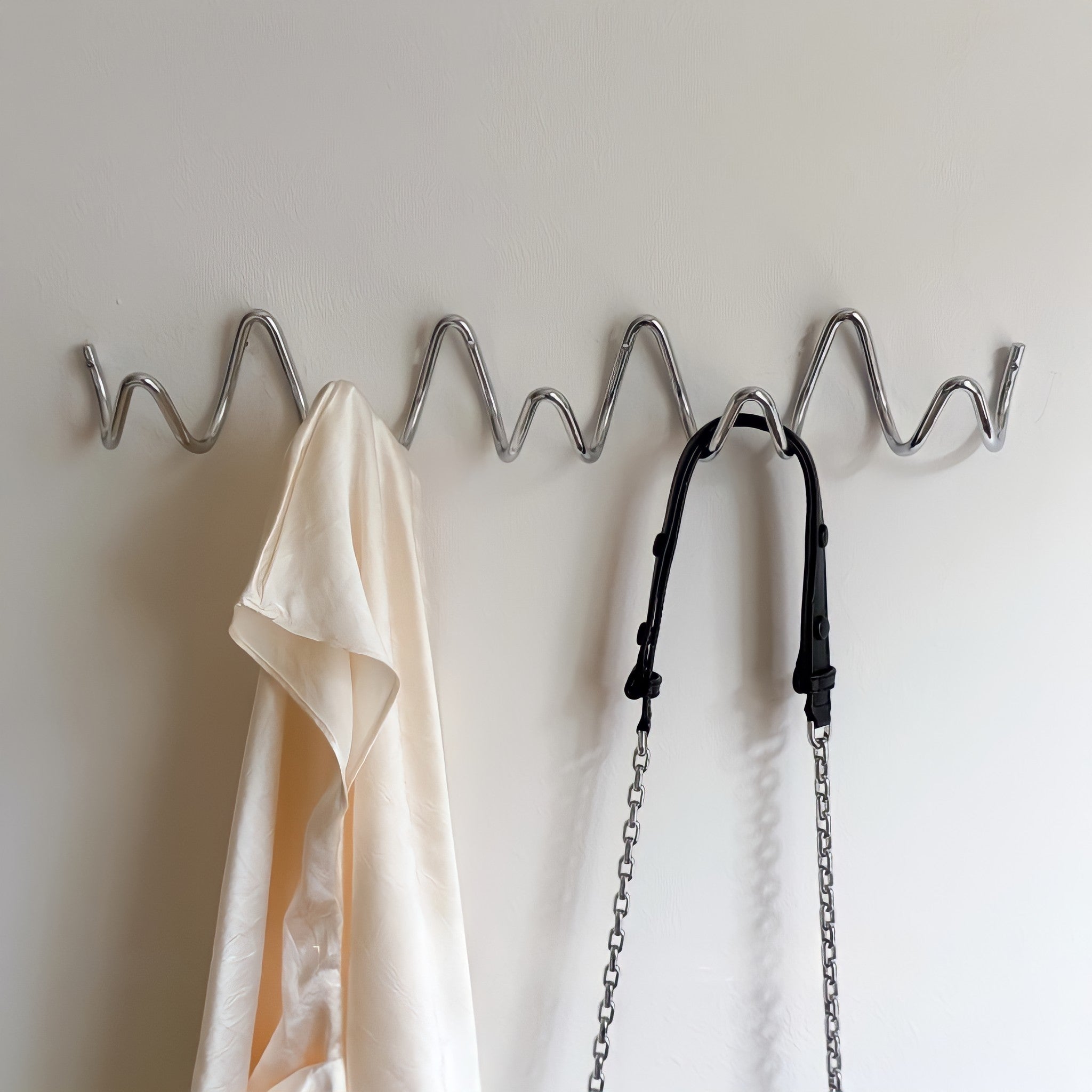 Wave Wall Hook Silver
