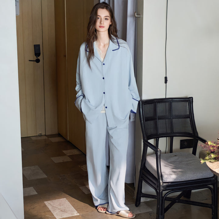 Relaxing Sky Blue Soft Pajamas