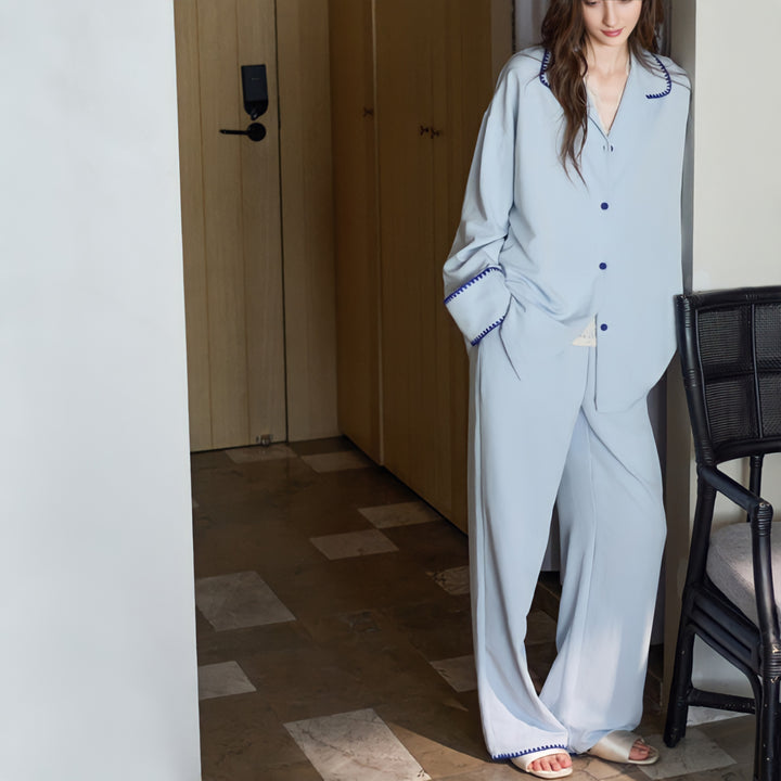 Relaxing Sky Blue Soft Pajamas