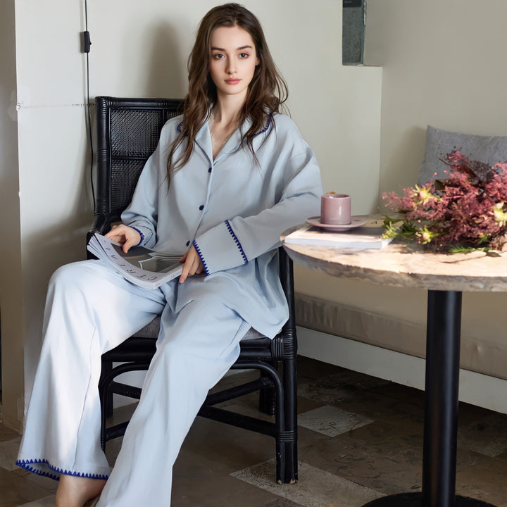 Relaxing Sky Blue Soft Pajamas