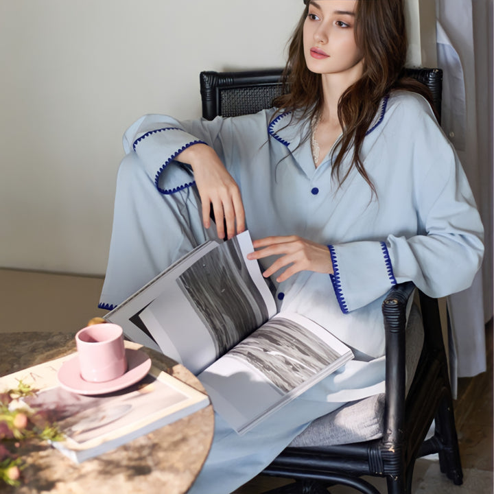 Relaxing Sky Blue Soft Pajamas