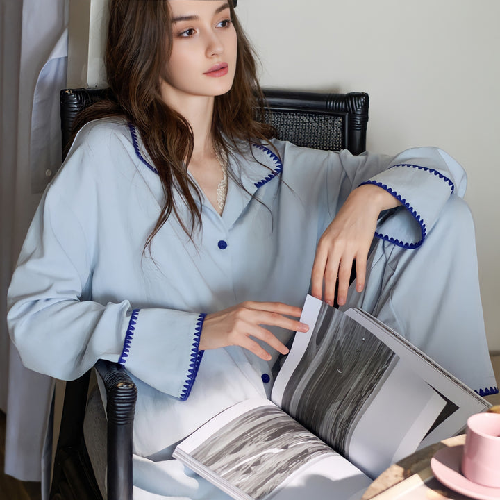 Relaxing Sky Blue Soft Pajamas