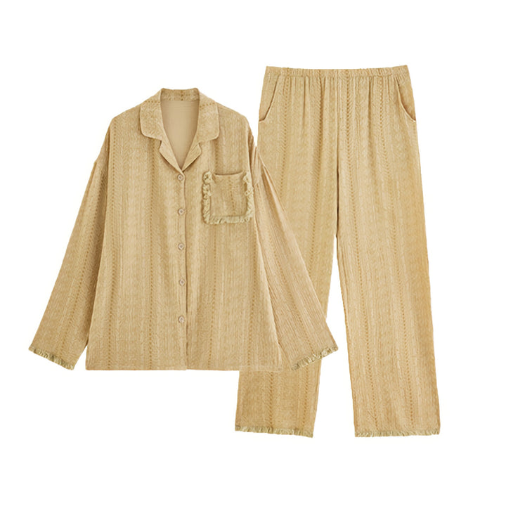 Natural Nuance Fringe Cotton Gauze Pajamas