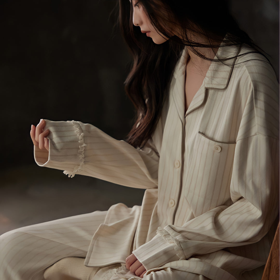 Relaxed Pinstripe Soft Pajamas