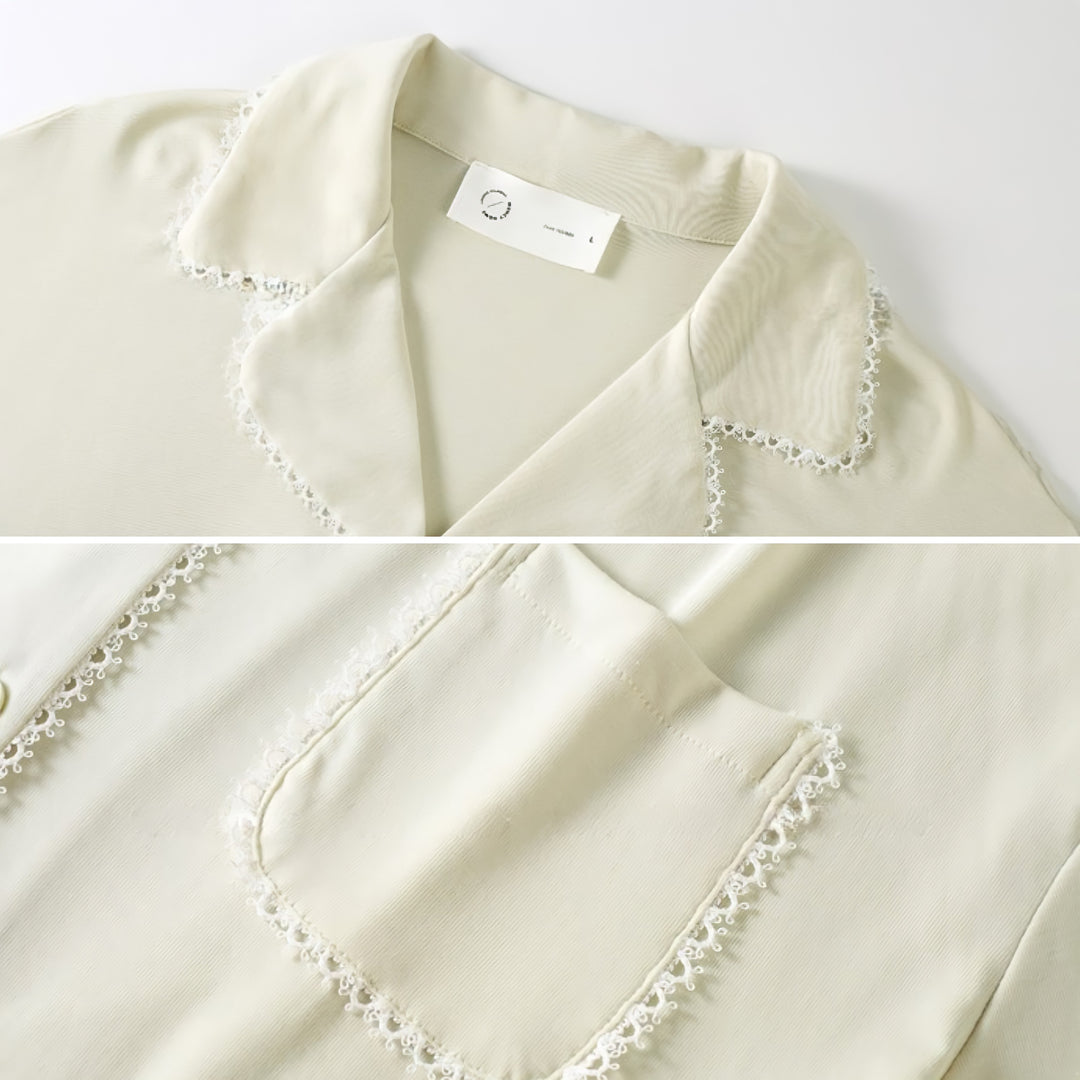 Lace Edge Soft Pajamas