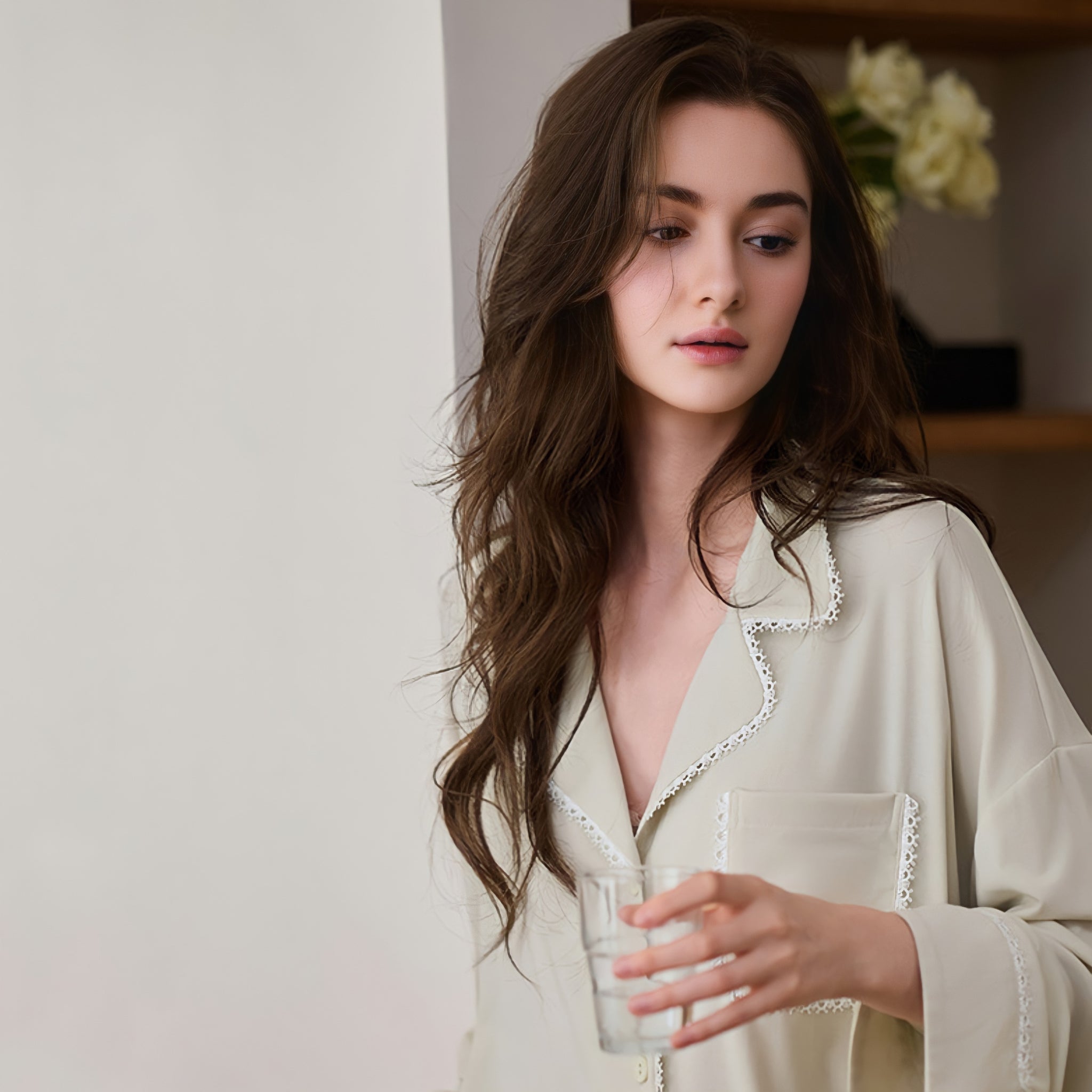 Lace Edge Soft Pajamas