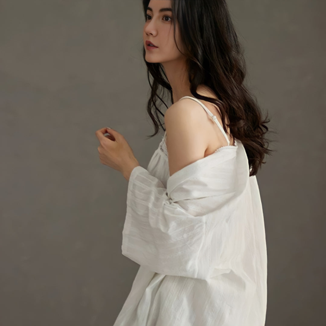Pure White 3-Piece Pajama Set