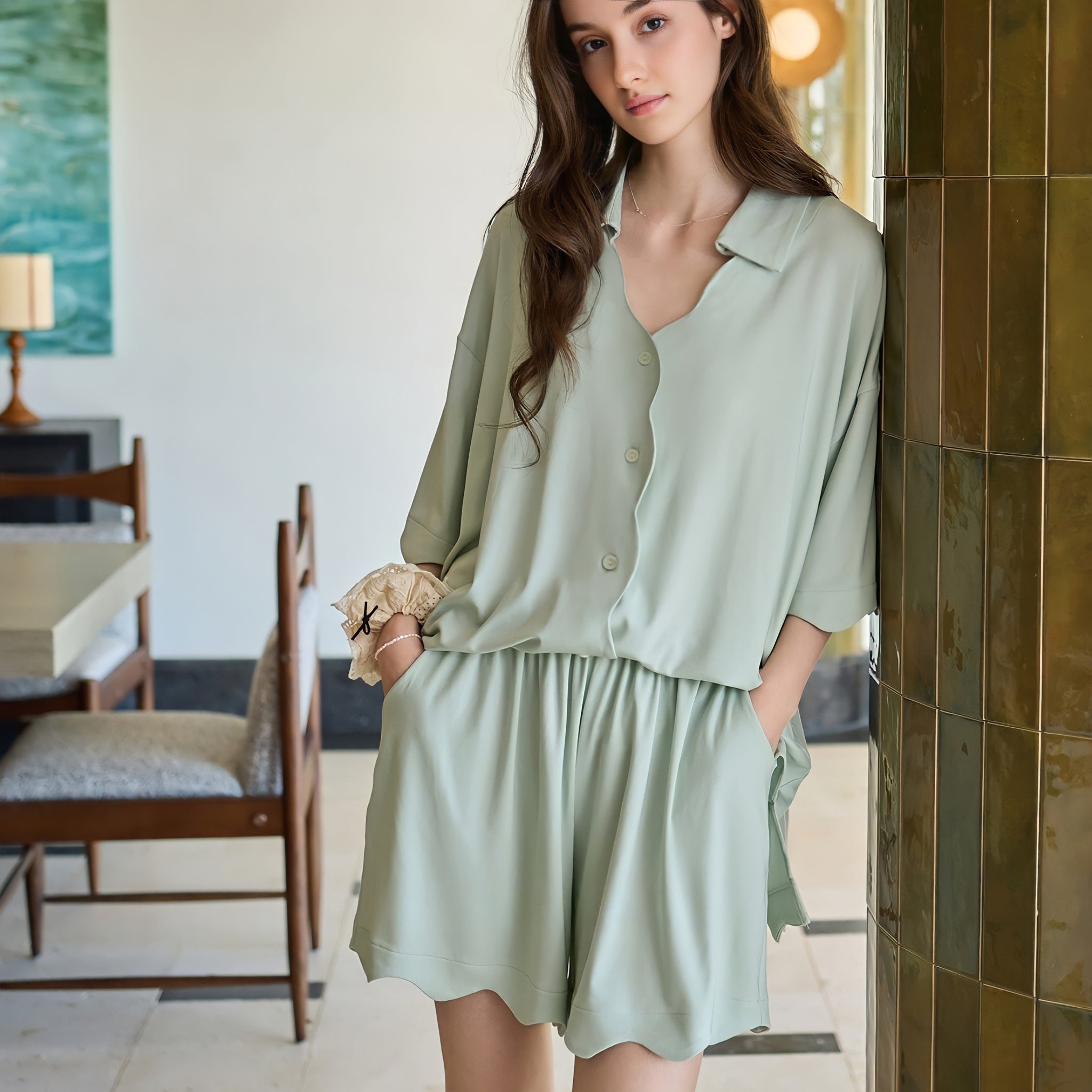 Scalloped Soft Pajamas