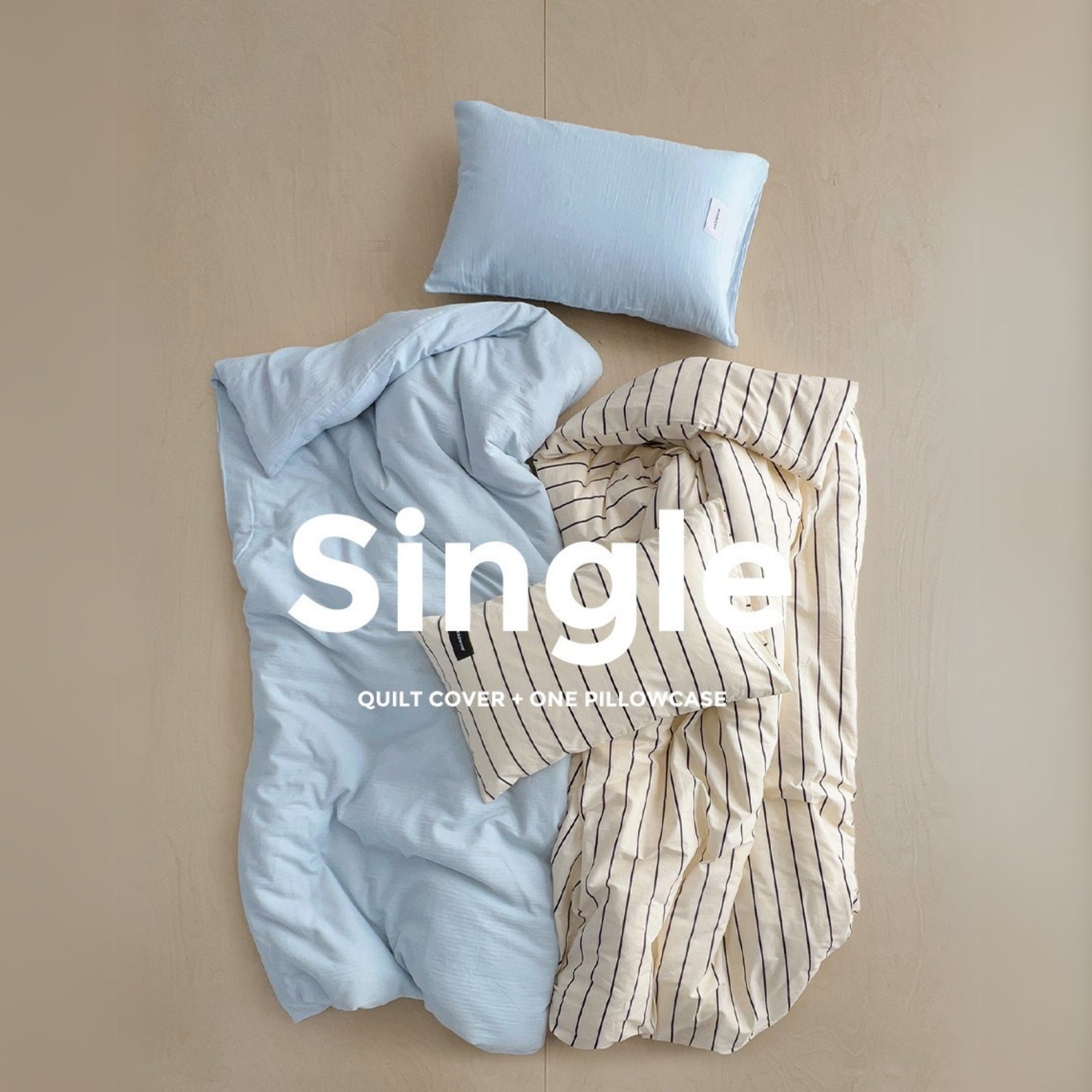 シングル布団カバー枕カバーセット パラレルブラック