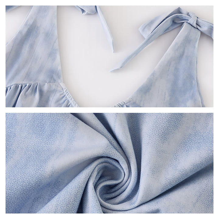 Camisole One-Piece Loungewear with Built-in Bra and Ribbon