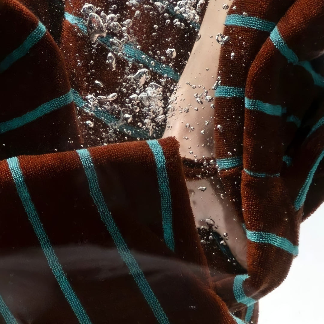 Pure Cotton Striped Bathrobe
