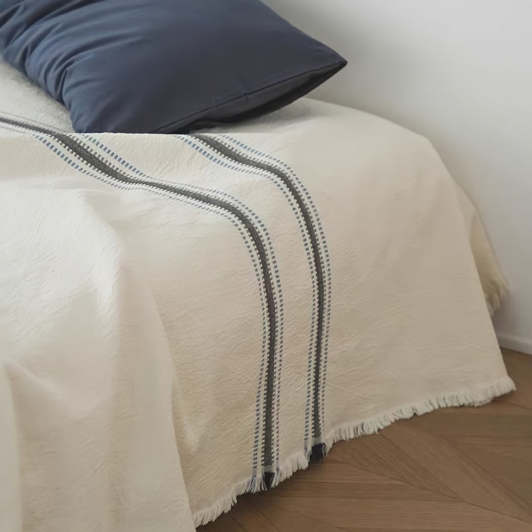Cotton Blue Line Blanket
