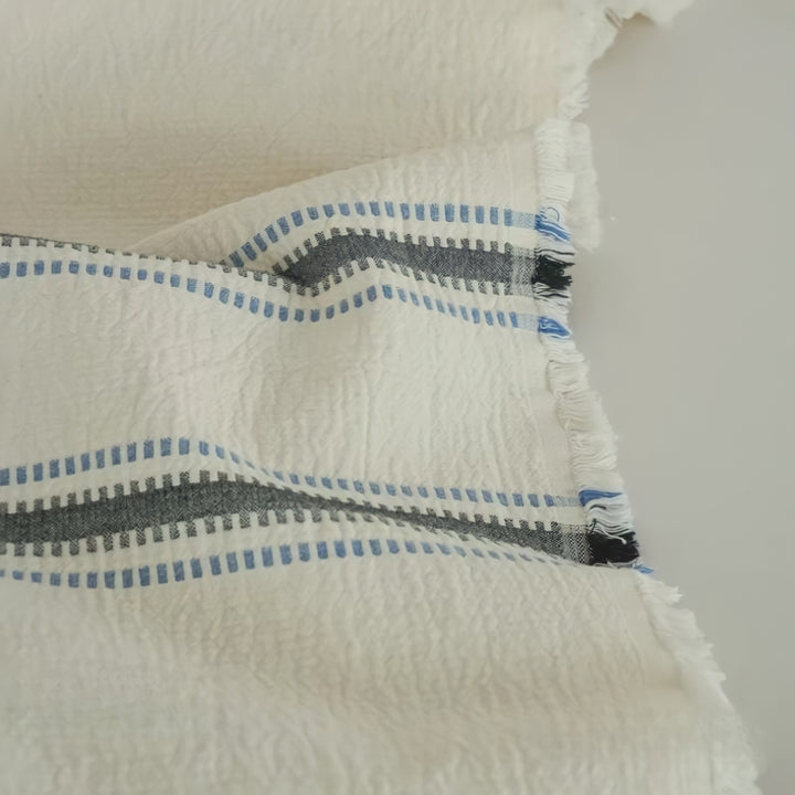 Cotton Blue Line Blanket