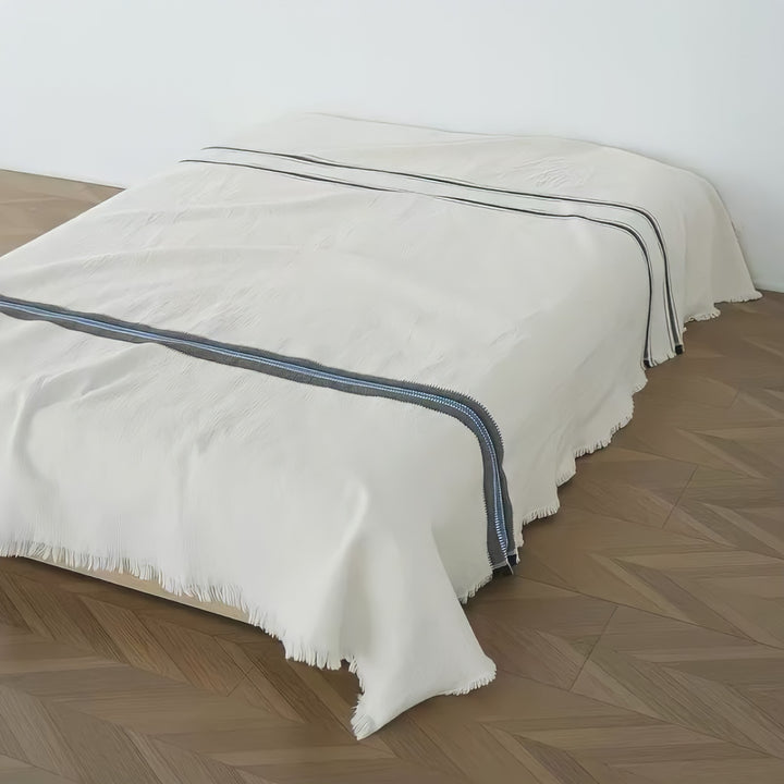 Cotton Blue Line Blanket