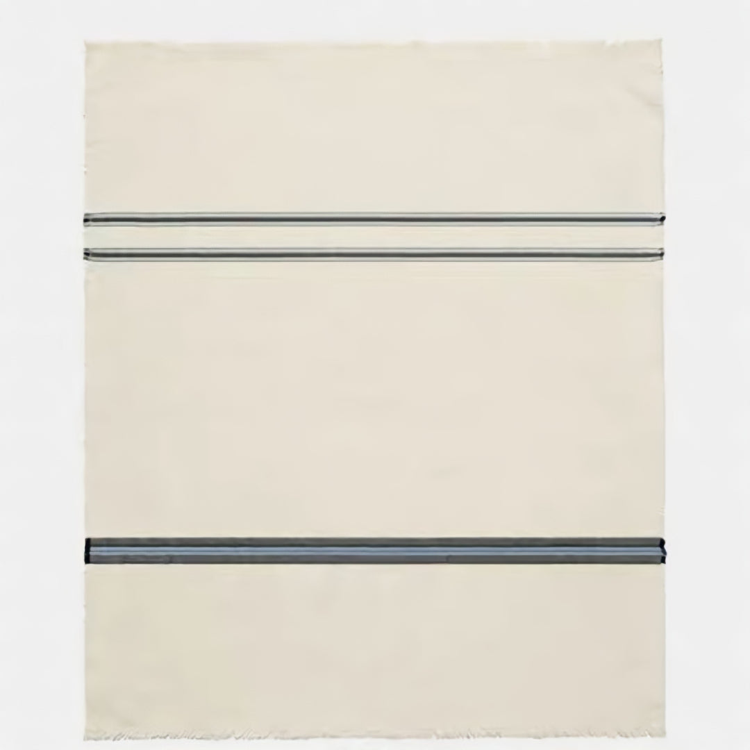 Cotton Blue Line Blanket
