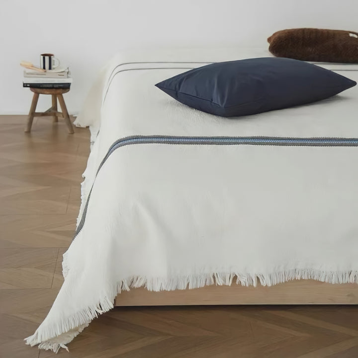 Cotton Blue Line Blanket