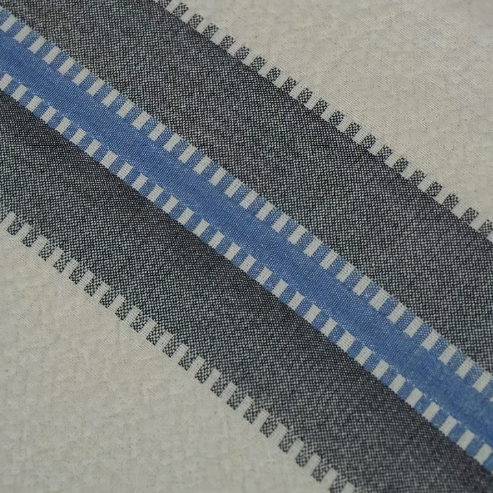 Cotton Blue Line Blanket