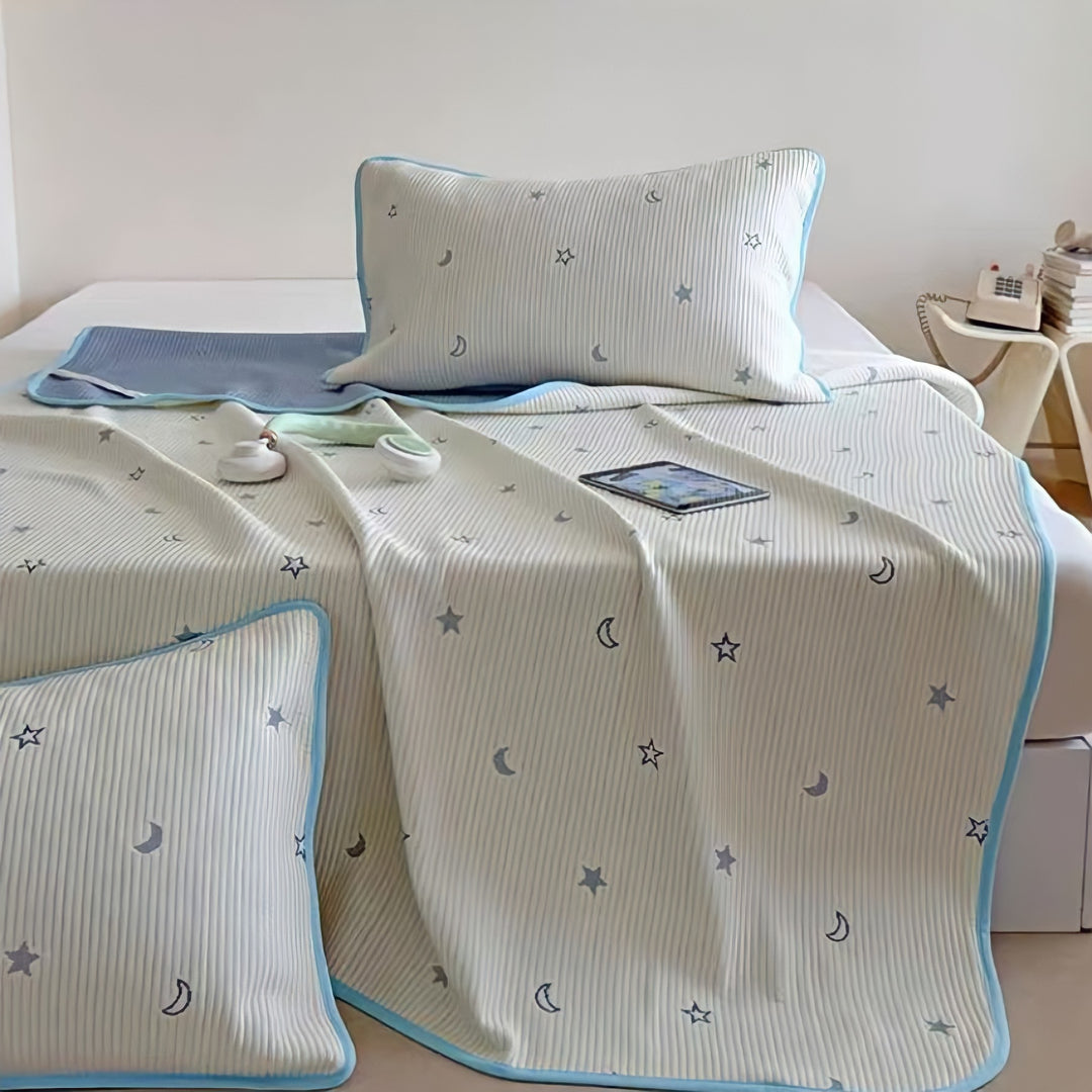 Star Moon Ice Silk Pad Set White