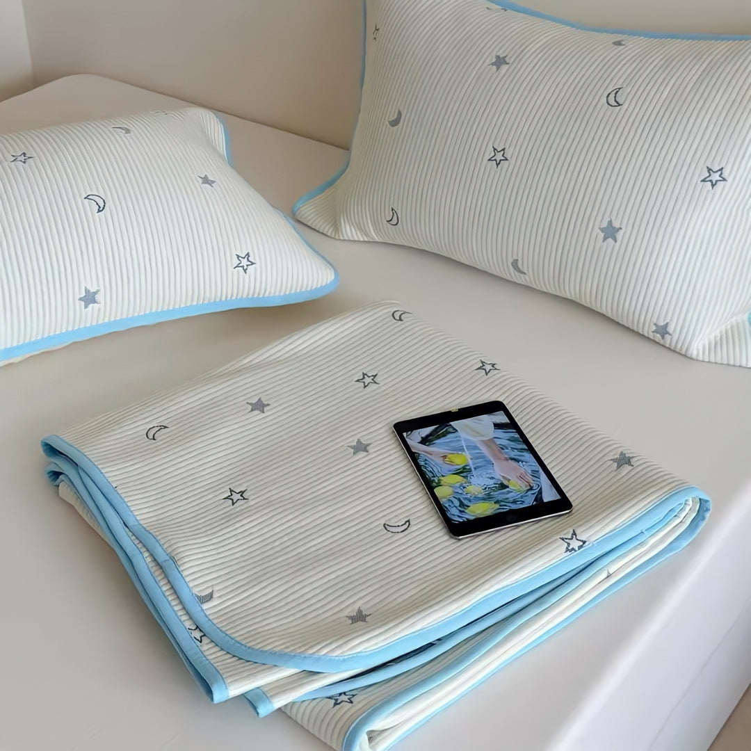 Star Moon Ice Silk Pad Set White