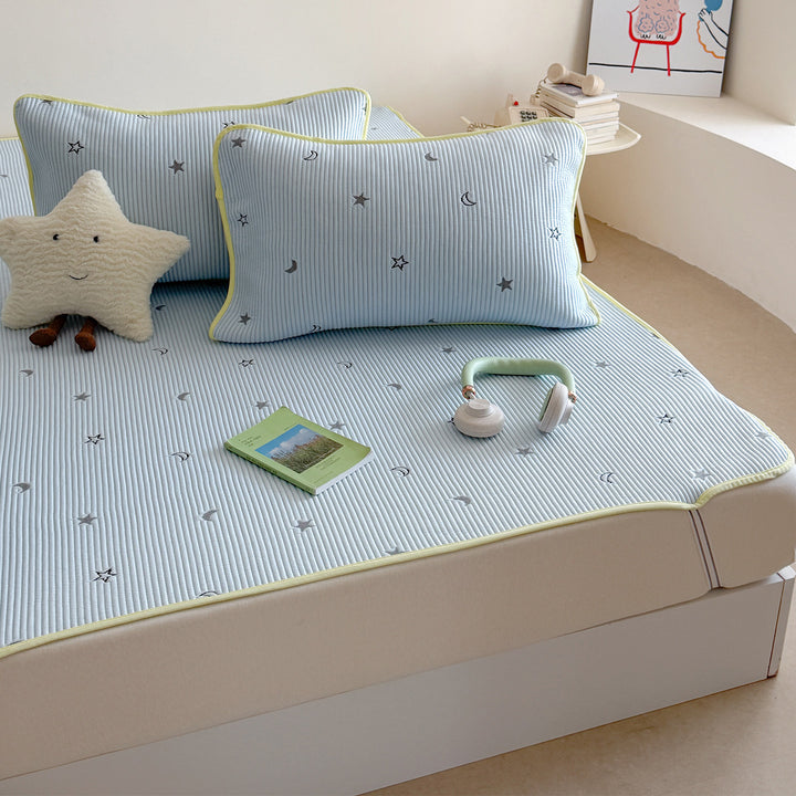 Star Moon Ice Silk Pad Set Blue