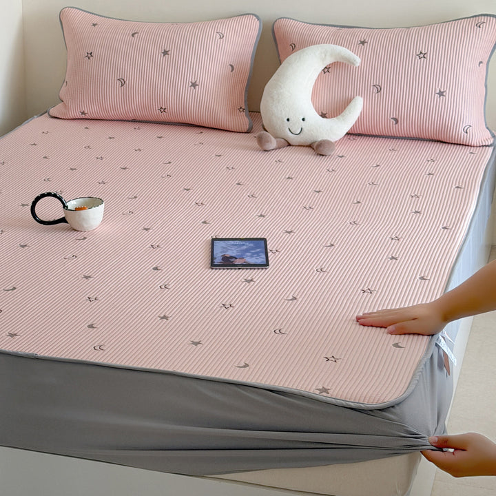 Star Moon Ice Silk Pad Set Pink