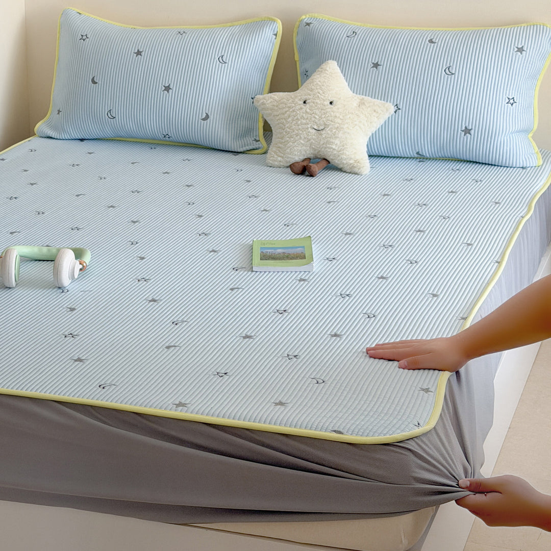 Star Moon Ice Silk Pad Set Blue