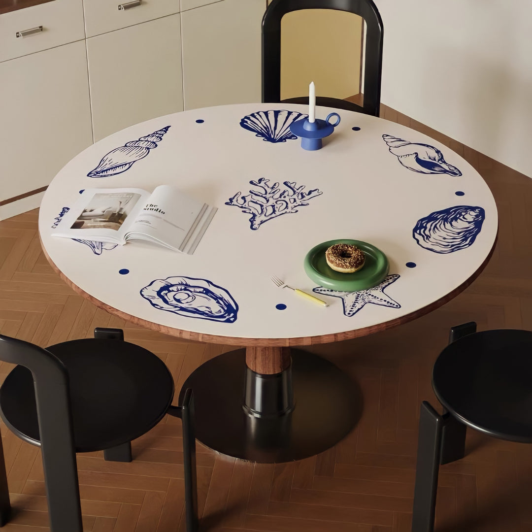 Marine Pattern Round Placemat Blue
