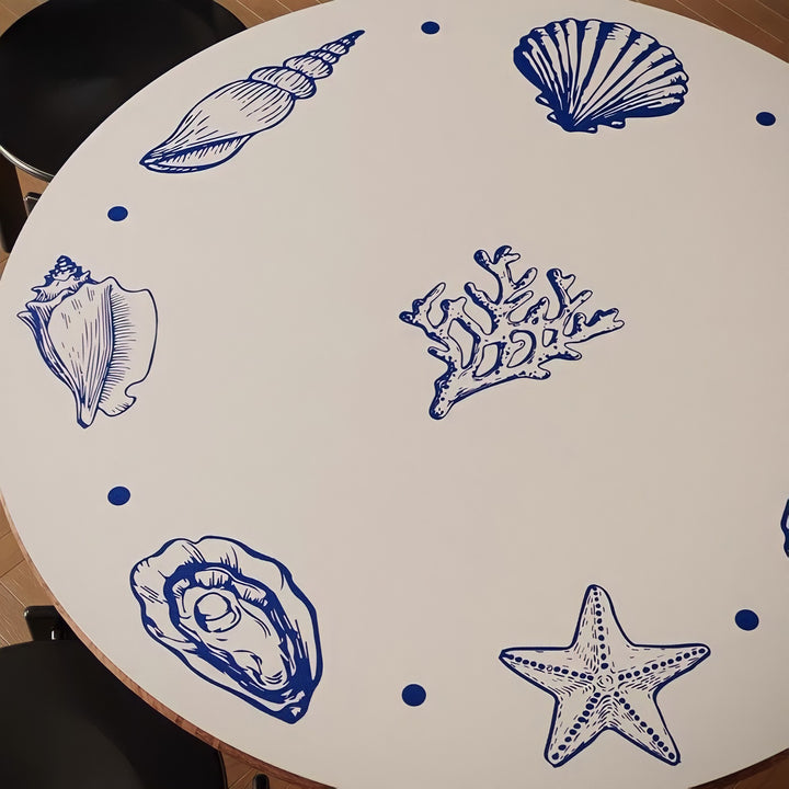 Marine Pattern Round Placemat Blue