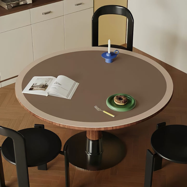 Two-Tone Round Placemat - Coffee
