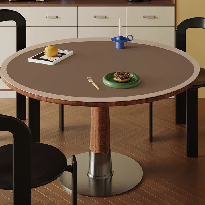Two-Tone Round Placemat - Coffee