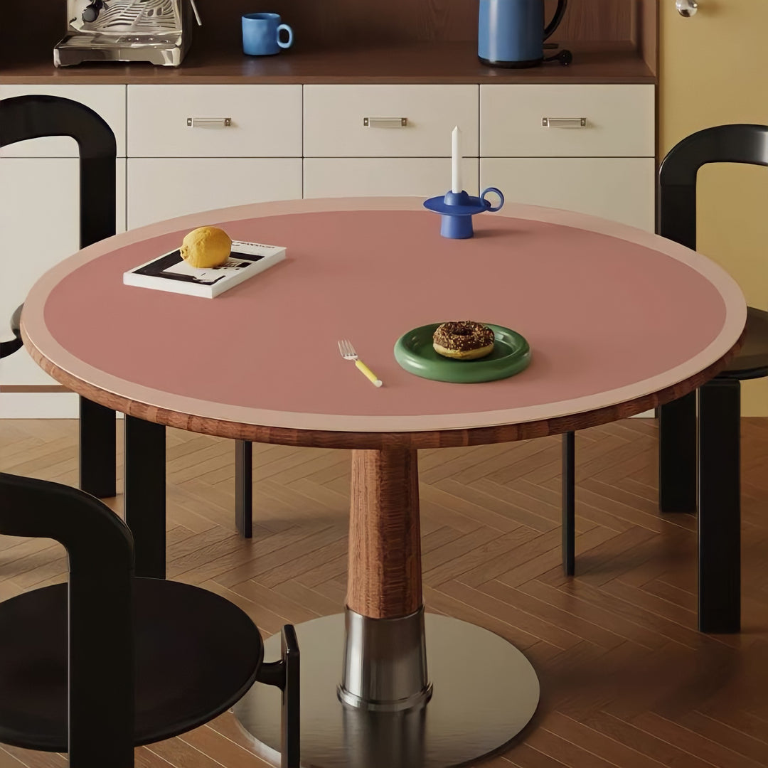 Bicolor Round Placemat - Pink