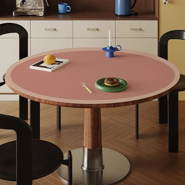 Bicolor Round Placemat - Pink