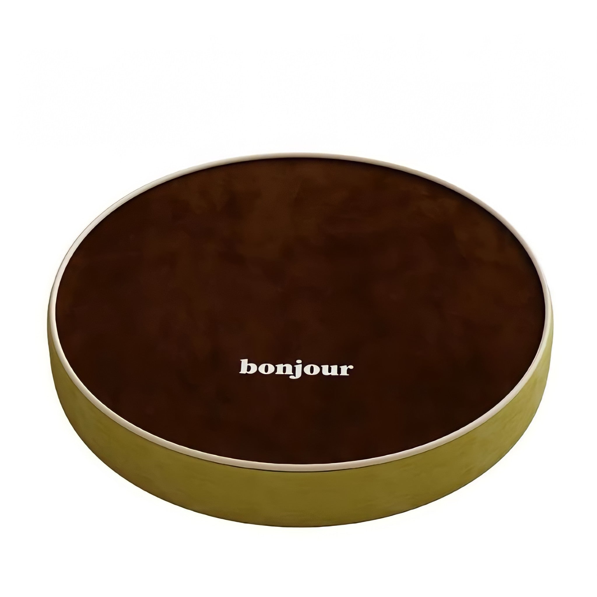 bonjourロゴ バイカラーラウンドクッション