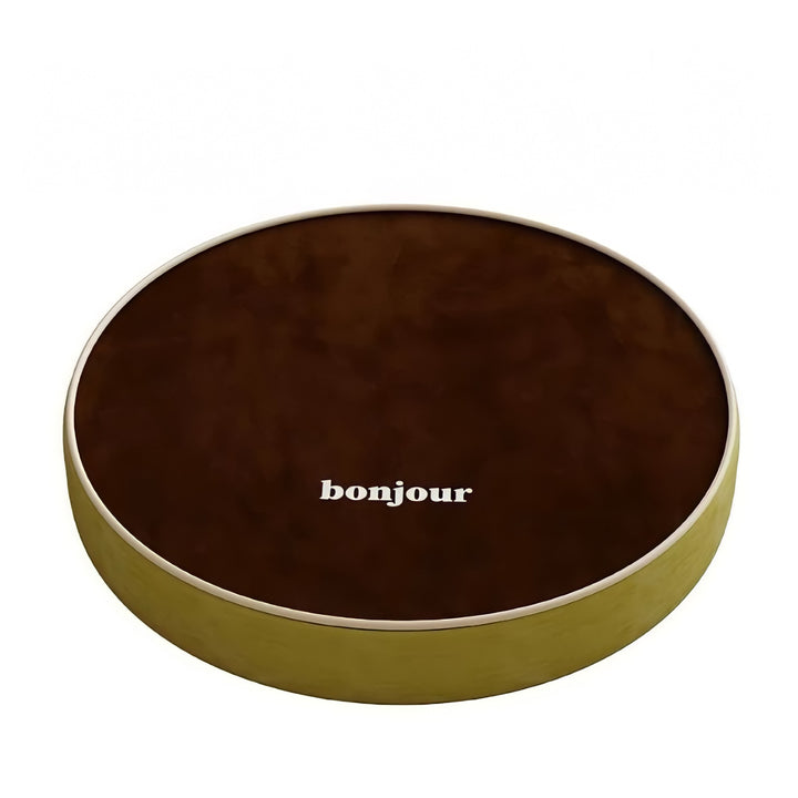 bonjourロゴ バイカラーラウンドクッション
