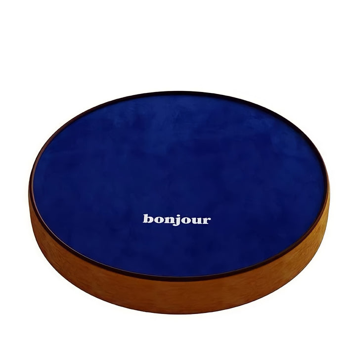 bonjourロゴ バイカラーラウンドクッション