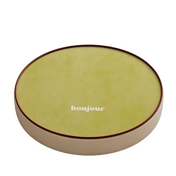 bonjourロゴ バイカラーラウンドクッション
