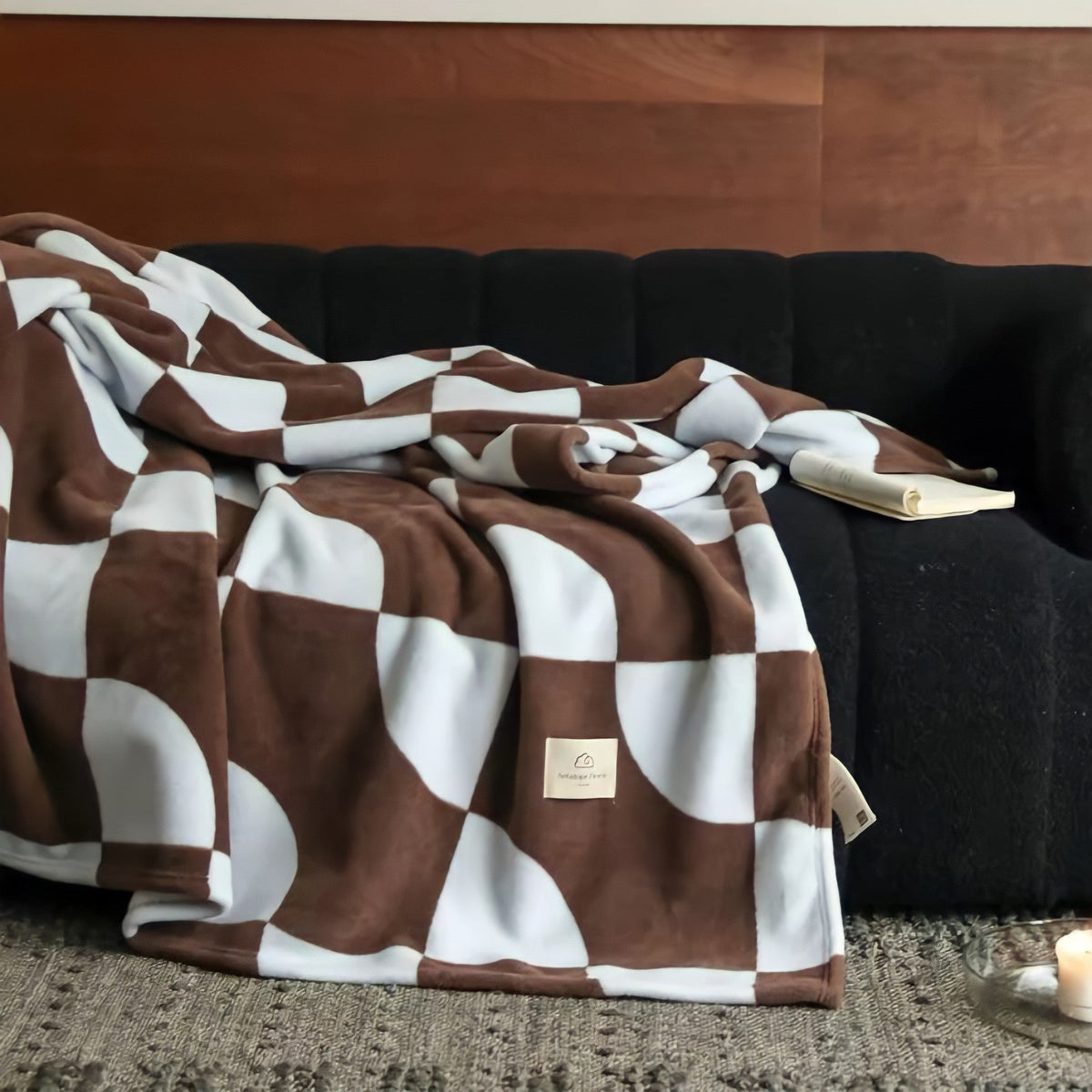 Geometric Print Fleece Blanket
