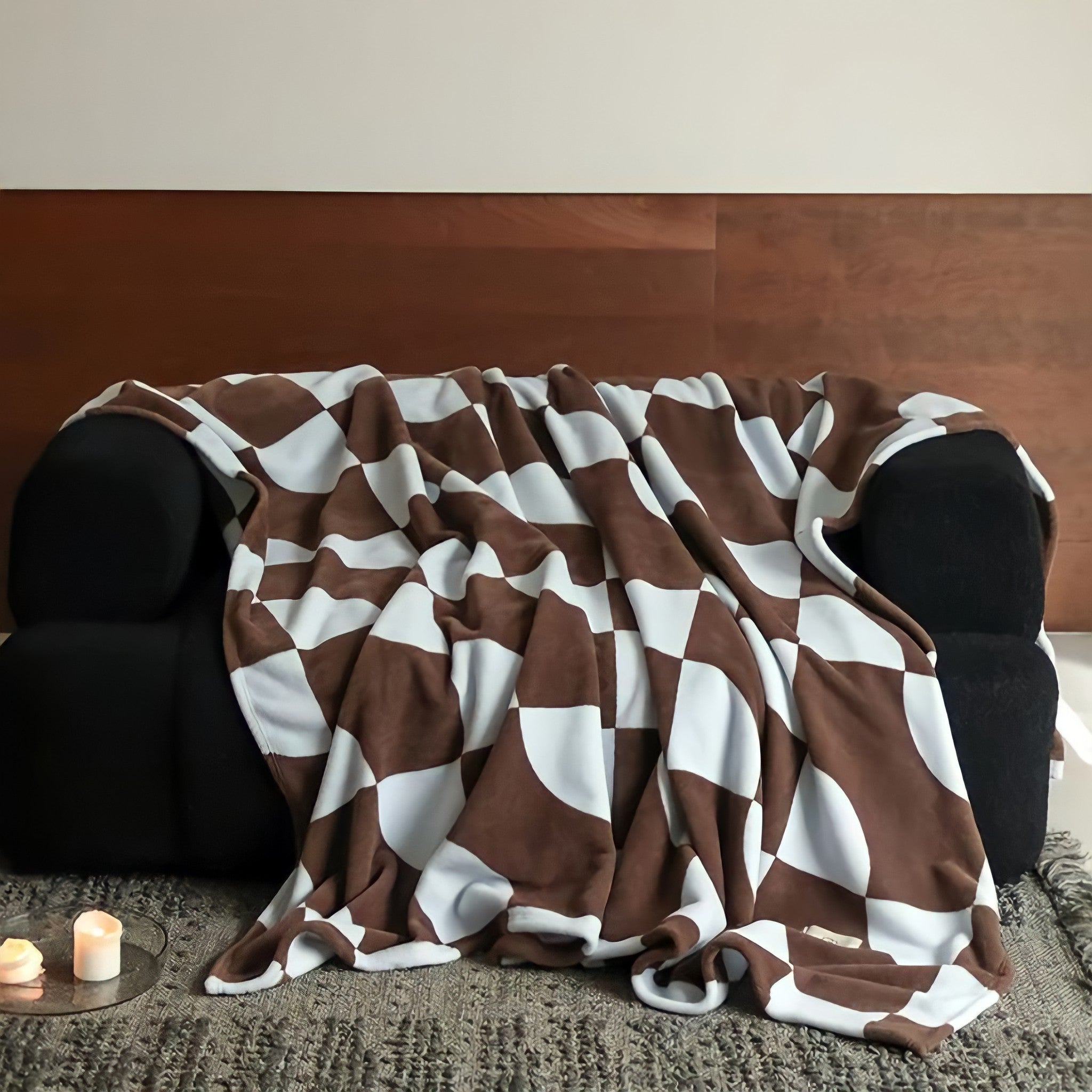 Geometric Print Fleece Blanket
