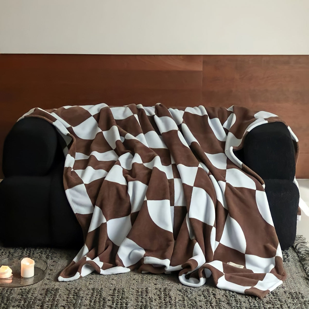 Geometric Print Fleece Blanket