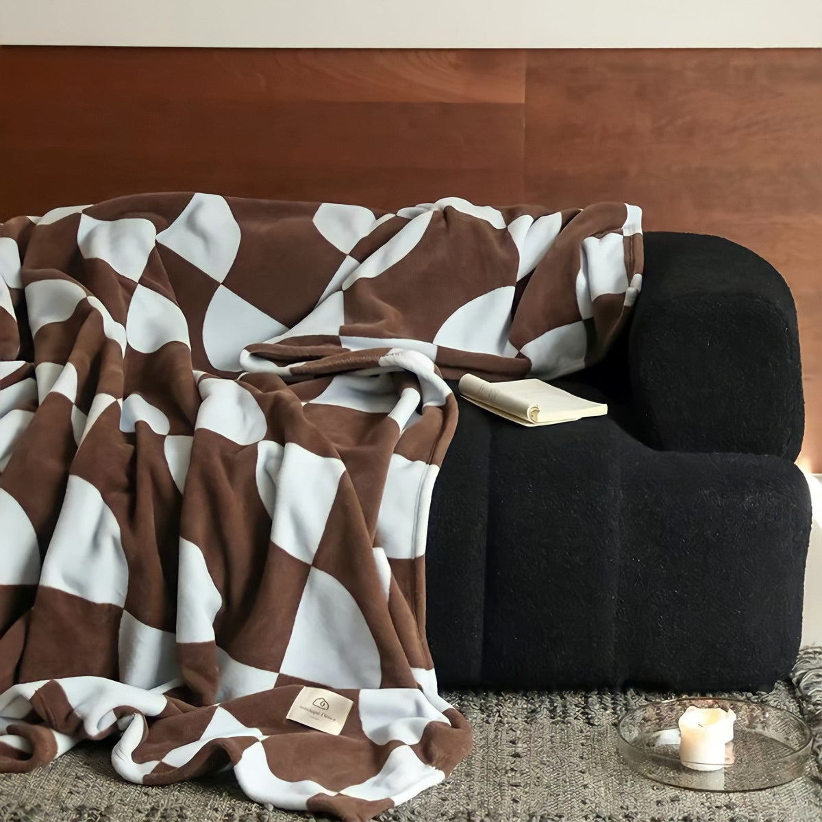 Geometric Print Fleece Blanket