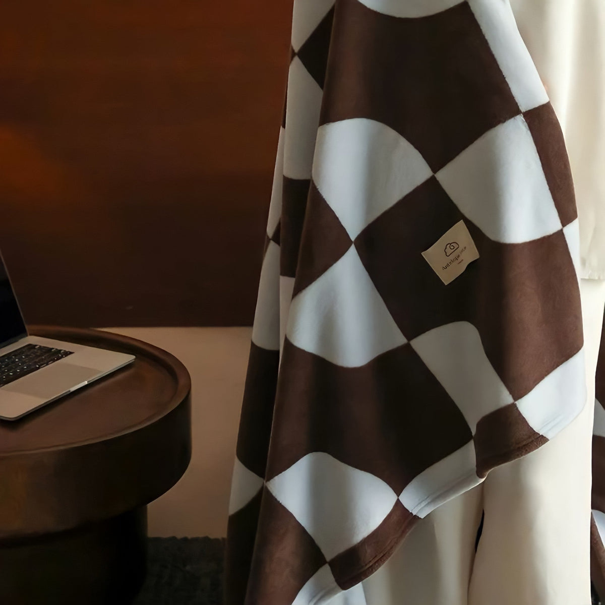 Geometric Print Fleece Blanket
