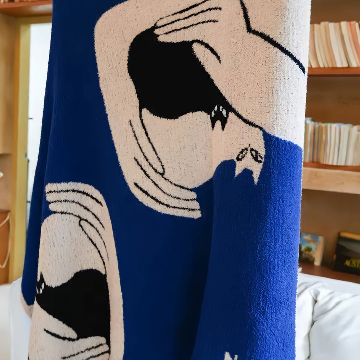アートキャット フリースファブリックブランケット