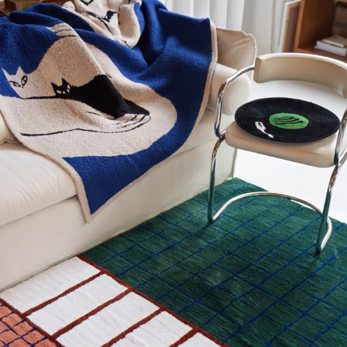 Art Cat Fleece Fabric Blanket